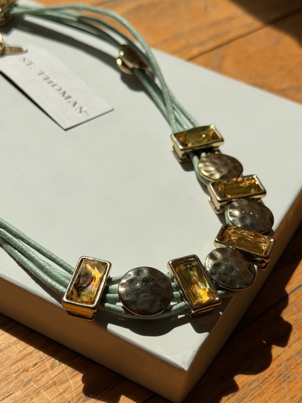 Gemstone-Accent Mint Multi-Strand Necklace